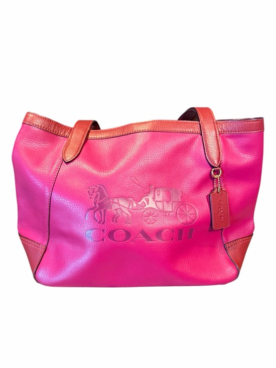 Coach Handbags - Coach Color-Block Tote Bag w/Horse & Carriage